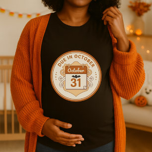 Camiseta Llegada de los bebés en Halloween en octubre