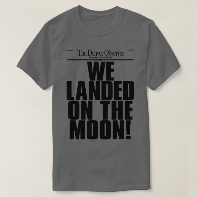 CAMISETA LLEGAMOS A LA LUNA (Diseño del anverso)