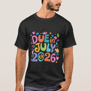Camiseta Llegando julio 2026 De parto nuevo bebé mamá madre