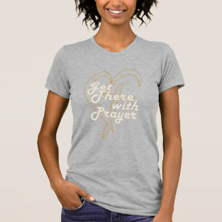 Camiseta Llegar allí con la oración del arte cristiano y la