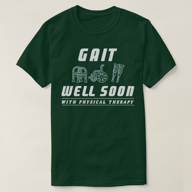 Camiseta Llegar bien pronto con terapia física (Diseño del anverso)