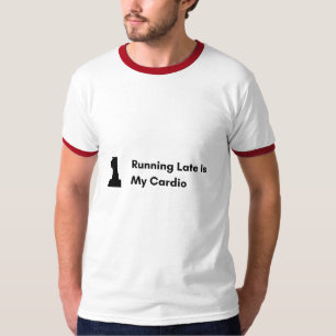 Camiseta Llegar Tarde Es Mi Cardio Divertido Anillo Sarcást