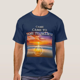 Camiseta Llegué a creer en el eslogan de AA Playa al amanec