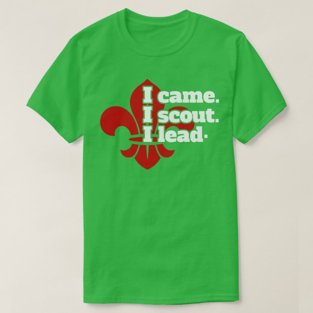 Camiseta LLEGUÉ A SCOUT YO LIDERO blanco (Diseño del anverso)