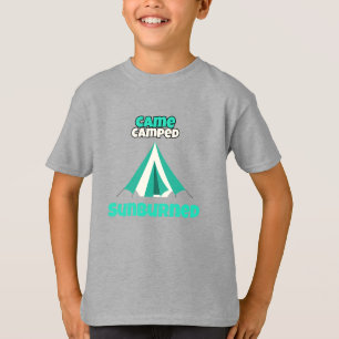 Camiseta Llegué Acampado Quemado por el Sol Camping en el D
