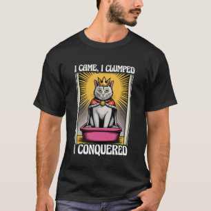Camiseta Llegué Me Agrupé Conquisté Caja de Arena para Gato