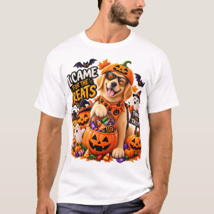 Camiseta Llegué por los dulces Perro divertido de Halloween