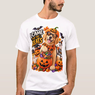 Camiseta Llegué por los dulces Perro divertido de Halloween