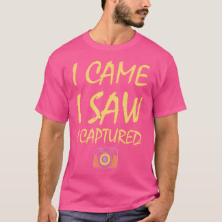 Camiseta Llegué Vi Capturé  Fotografía Divertida