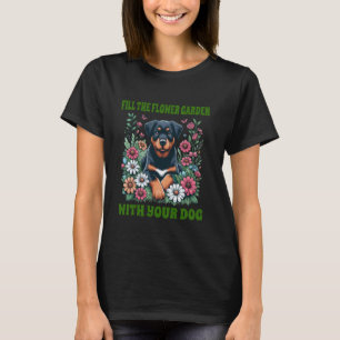 Camiseta Llena jardín de flores con perros Beauceron lindos