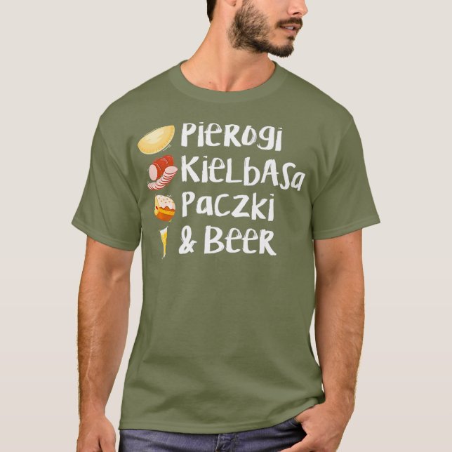 Camiseta Llenado de amor de cerveza Pierogi Kielbasa Paczki (Anverso)