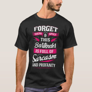Camiseta Lleno De Barman De Sarcasmo Que Impide A Los Hombr