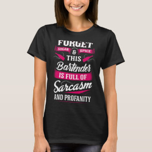 Camiseta Lleno De Barman De Sarcasmo Que Impide A Los Hombr