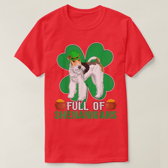 Camiseta Lleno De Cables De Shenanigans Para Perro Terrier  (Diseño del anverso)