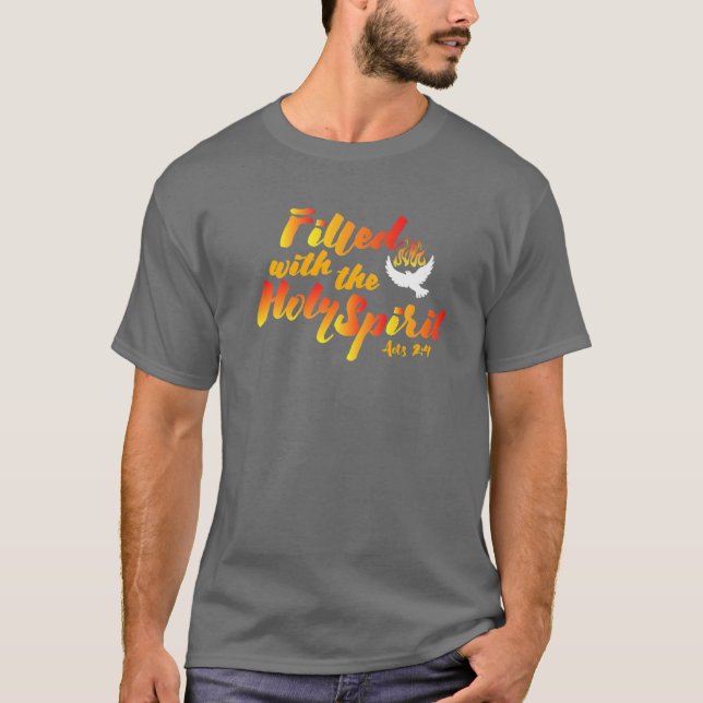 Camiseta Lleno De Incendio Dominical De Espíritu Santo Pent (Anverso)