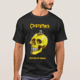 Camiseta Lleno de pulpa no pensamientos Calavera de calabaz