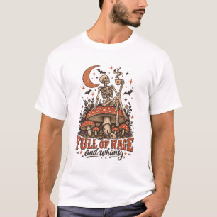 Camiseta Lleno de Rabia Capricho Esqueleto Hongo Halloween