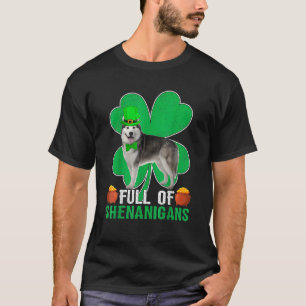 Camiseta Lleno De Shenanigans Alaskan Malamute Perro St Pat