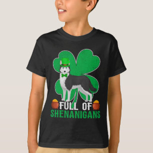 Camiseta Lleno de Travesuras Perro Husky Siberiano Irlandés