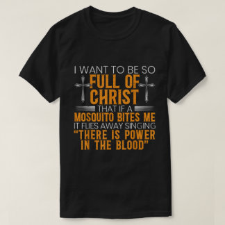 Camiseta Llenos de la graciosa camisas cristianas de Cristo