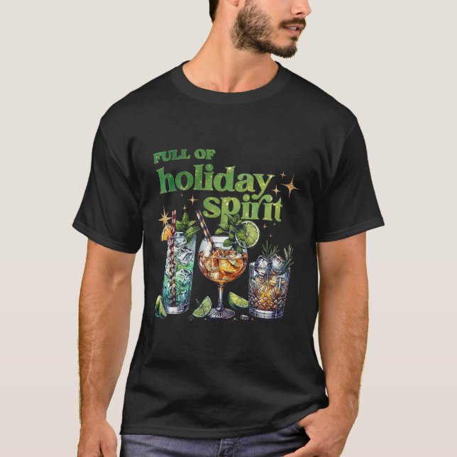 Camiseta Llenos De Navidades Graciosos Del Vino De Espíritu (Anverso)