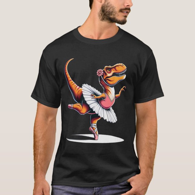 Camiseta Llerina T-rex Dancing  (Anverso)