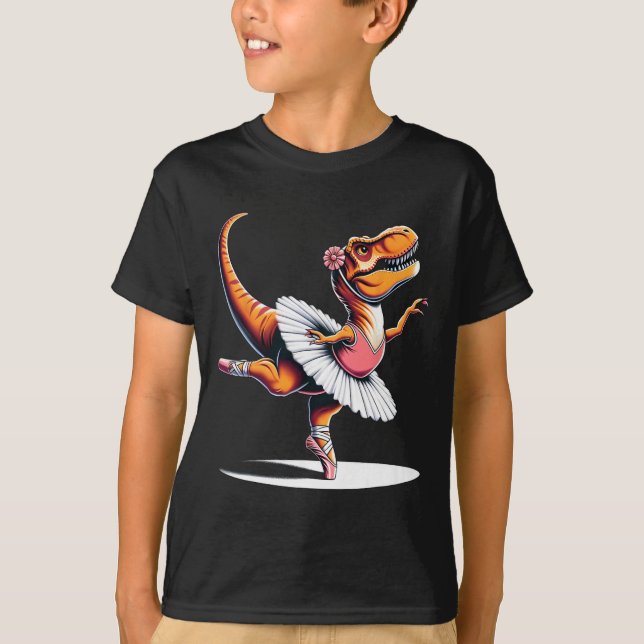 Camiseta Llerina T-rex Dancing  (Anverso)