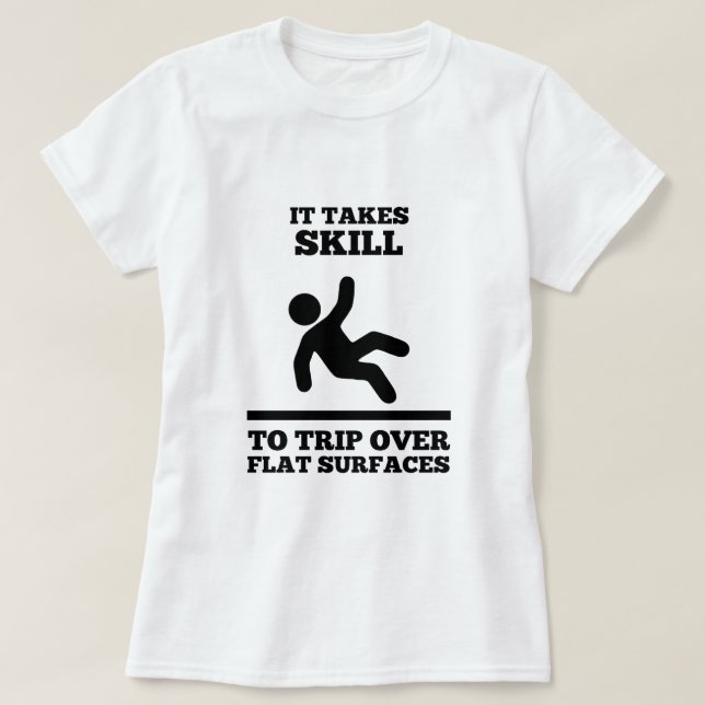 Camiseta Lleva habilidad el viaje sobre las superficies (Diseño del anverso)
