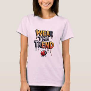 Camiseta Lleva la Tendencia: Tipografía Colorida que Gotea