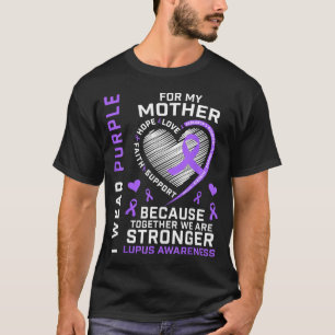 Camiseta Lleva Morado Por La Cinta De Conciencia Del Lupus