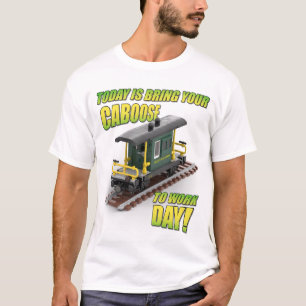 Camiseta Lleva tu Caboose al Día de Trabajo (Caboose Verde)