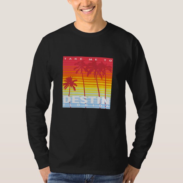 Camiseta Llévame A Destin Florida Beach Vacation Souvenir (Anverso)
