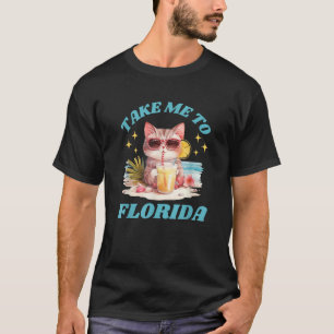 Camiseta Llévame a Florida Beach Cat Lover Lemonade