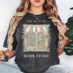 Camiseta Llévame a la librería Diseño de tienda vintage