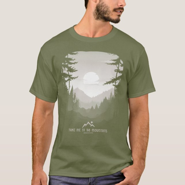 Camiseta Llévame a la niebla gráfica de los bosques de las  (Anverso)