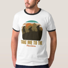 Camiseta "Llévame A Las Montañas" Retro Paseando Silhouette