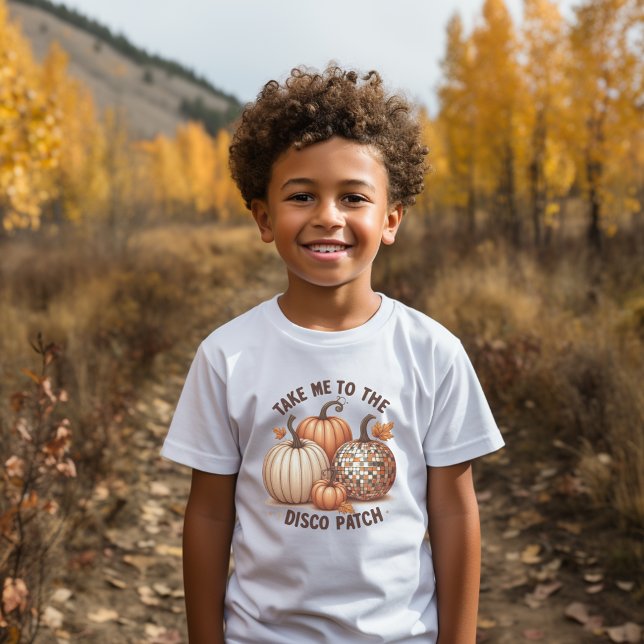 Camiseta Llévame a los niños de otoño con acuarela Disco Pa (Take me to the Disco Patch watercolor autumn kids T-Shirt)