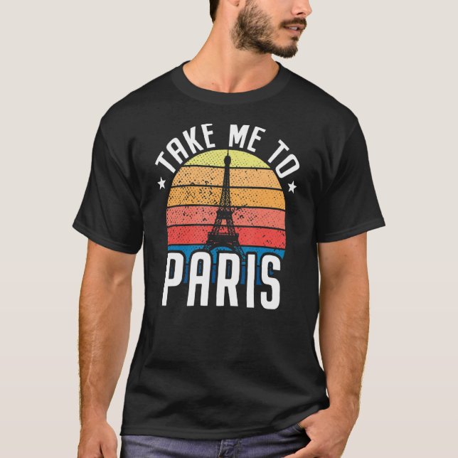 Camiseta Llévame A París Heartbeat Torre Eiffel Francia I L (Anverso)