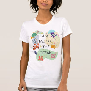 Camiseta Llévame al océano Vibes, criaturas oceánicas