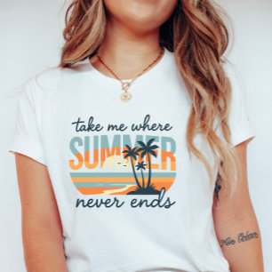 Camiseta Llévame donde el verano nunca termina; Tropic Palm