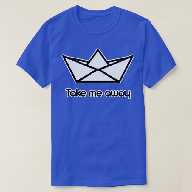 Camiseta Llévame en un bote de papel (Diseño del anverso)