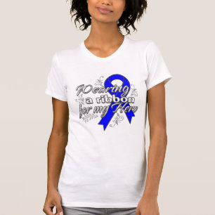 Camiseta Llevar una cinta azul de la conciencia para mi
