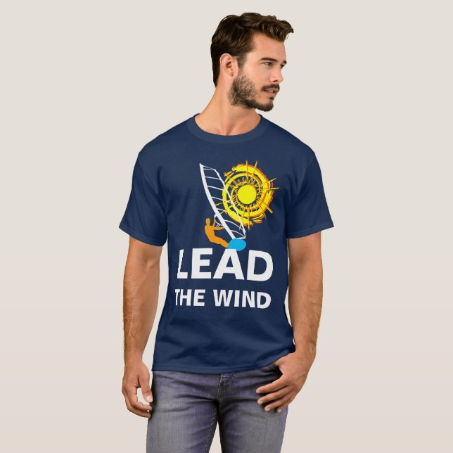 Camiseta Lleve al windsurf de personalizable divertido (Anverso completo)