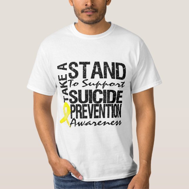 Camiseta Lleve un soporte la prevención del suicidio de la (Anverso)