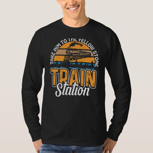 Camiseta Llévenlo A La Estación De Tren De Yellowstone (Anverso)