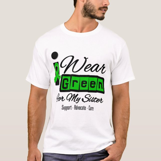 Camiseta Llevo a la hermana verde de la cinta (retra) - (Anverso)
