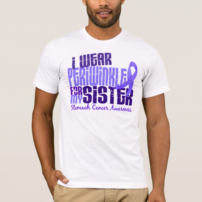 Camiseta Llevo al cáncer de estómago de la hermana 6,4 del (Anverso)