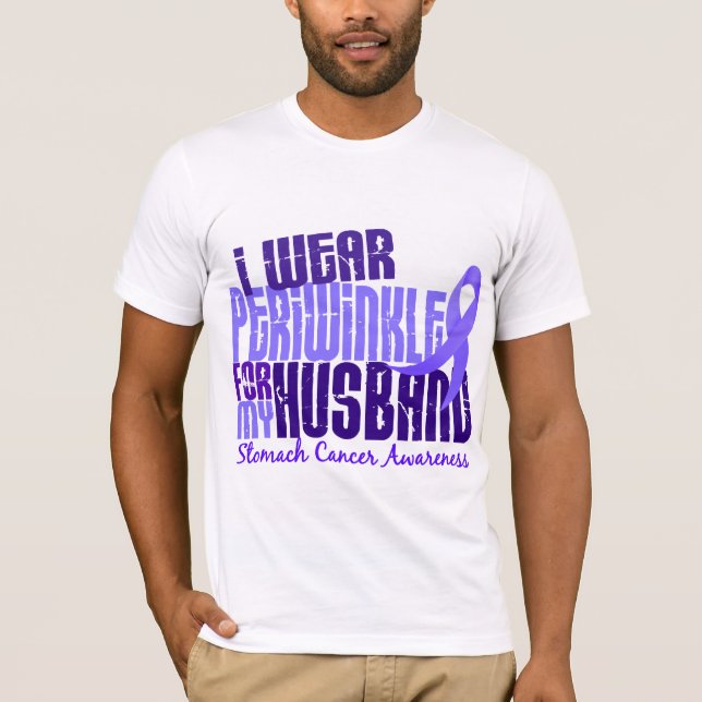 Camiseta Llevo al cáncer de estómago del marido 6,4 del (Anverso)