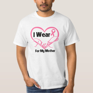 Camiseta Llevo al cáncer de pecho rosado de la madre de la