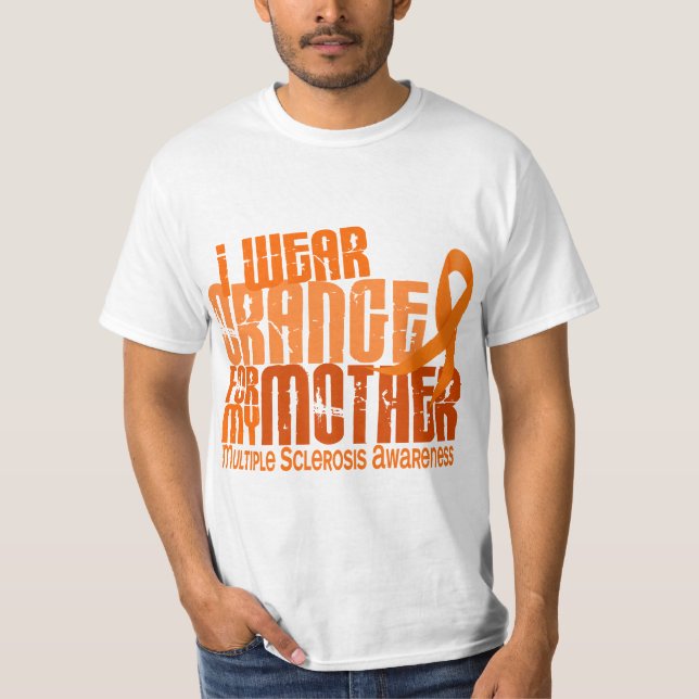 Camiseta Llevo al ms anaranjado de la esclerosis múltiple (Anverso)